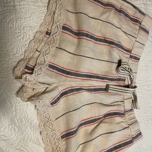 Aerie boho shorts with lace hem